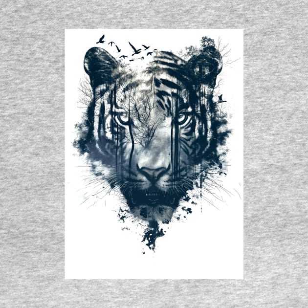 Tiger Double Exposure by Durro